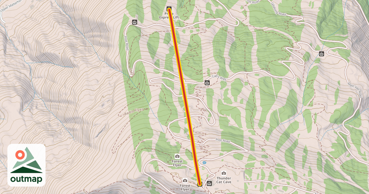 Map of Pride Express Lift