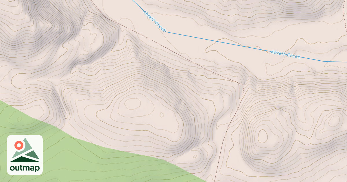 Map of Ahtell Creek