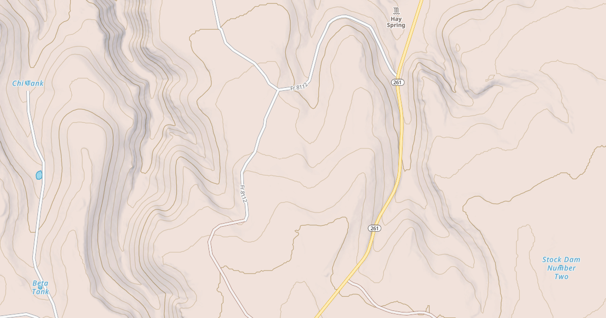Map preview of USFS National Forest System Roads {3066EB6E-0EB1-4FD0-B37A-0FD6E5F1A655}