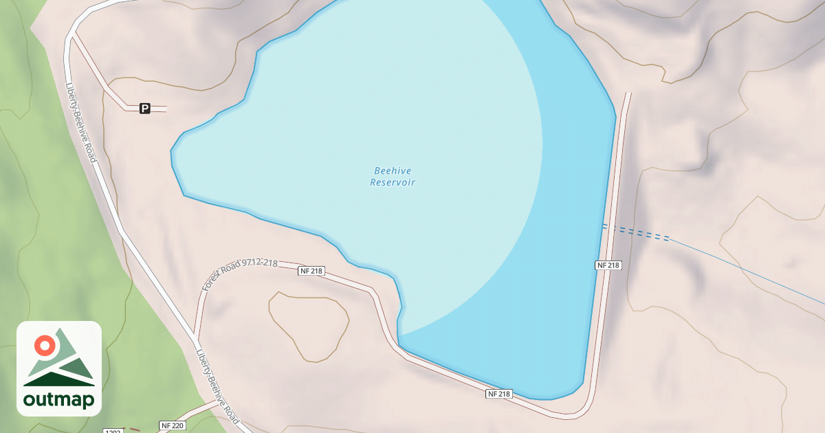 Map of BEEHIVE RESERVIOR