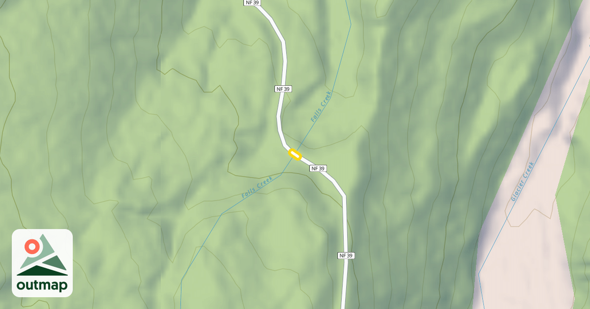 Map of Glacier Creek Road