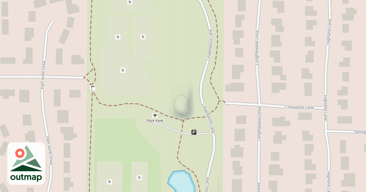 Map of Flick Park Sledding Hill