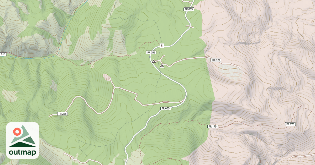 Map of Sinks Trail Winter Sport