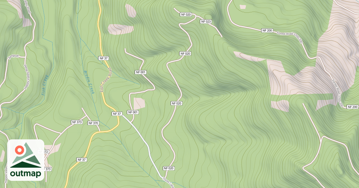 Map of BRODIE T.S. - TROUT T.S.