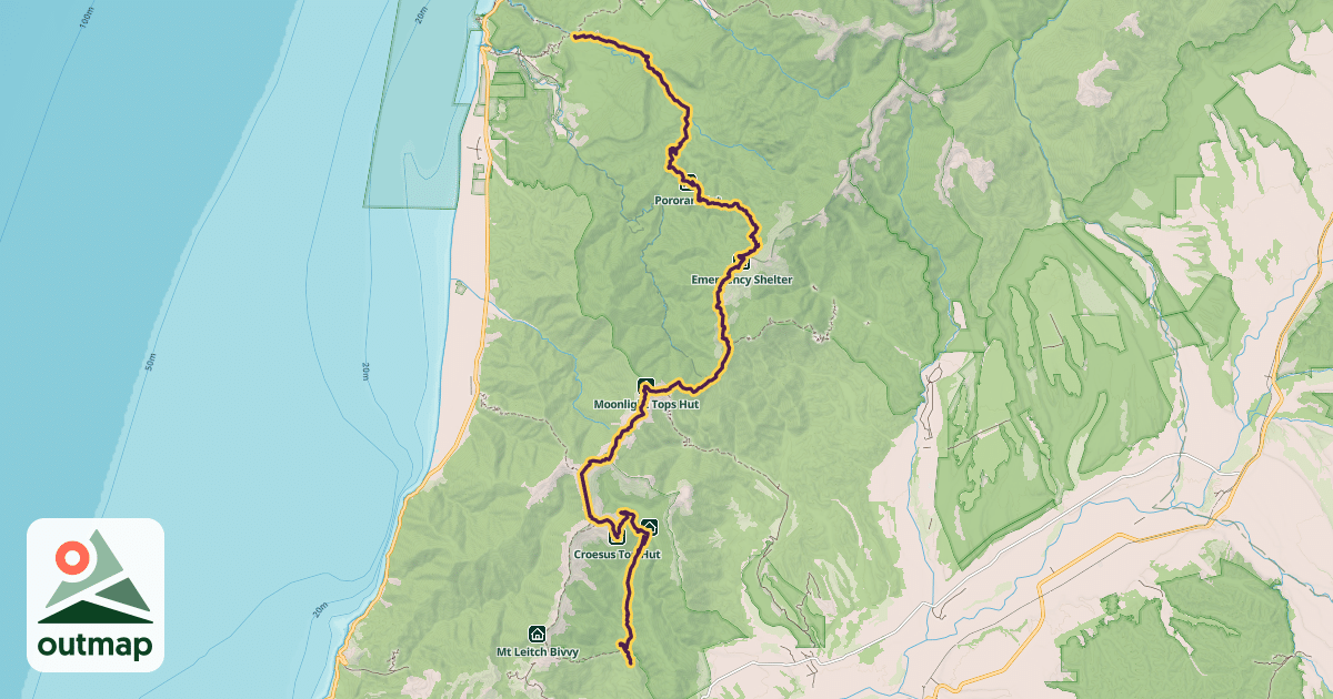 Map of Paparoa Track