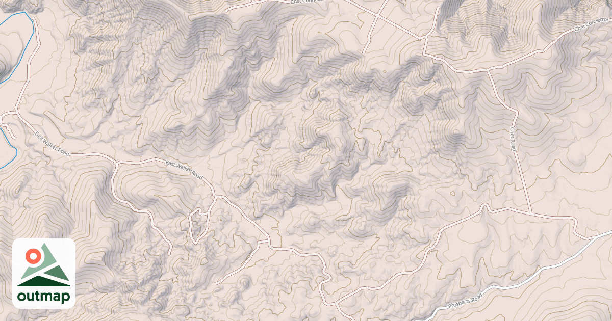 Map of EAST WALKER ROAD