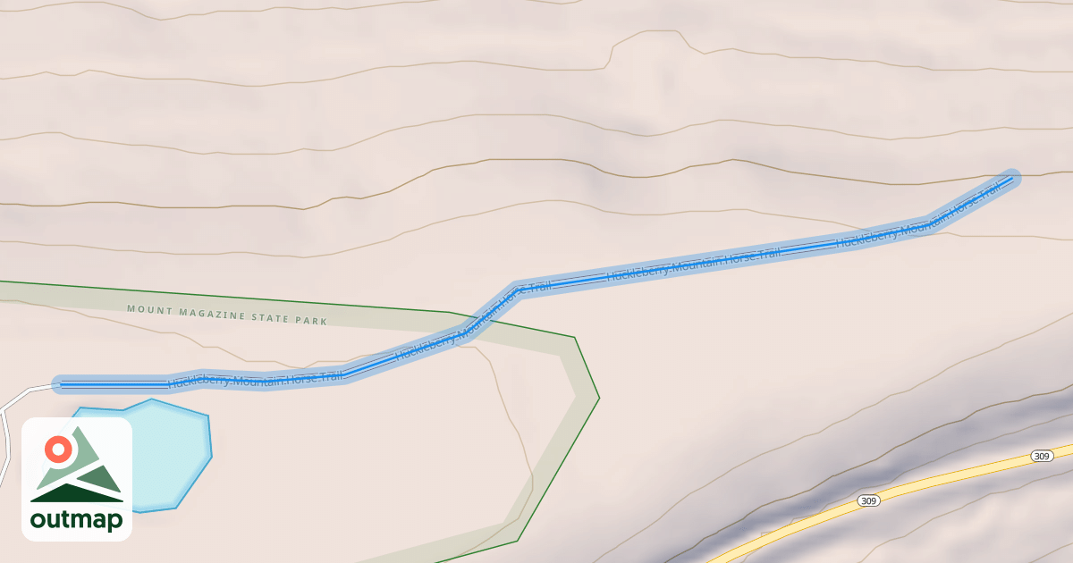 Map of Huckleberry Mountain Horse Trail
