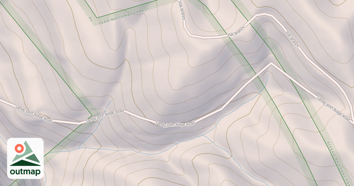 Map of SANDY JOHN RIDGE ROAD