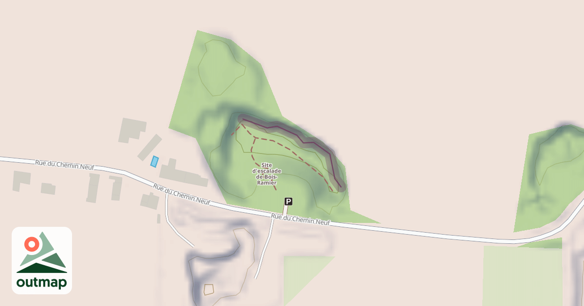 Map of Site d'escalade de Bois-Ramier