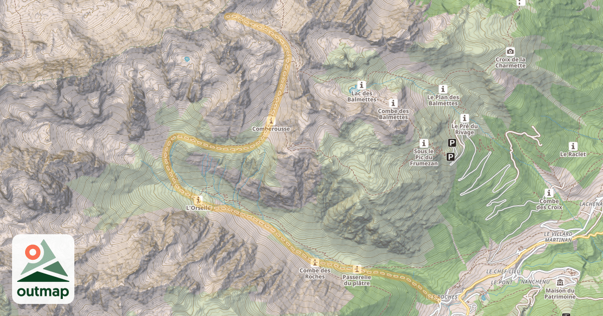 Map of Brèche de la Passoire — Les Roches