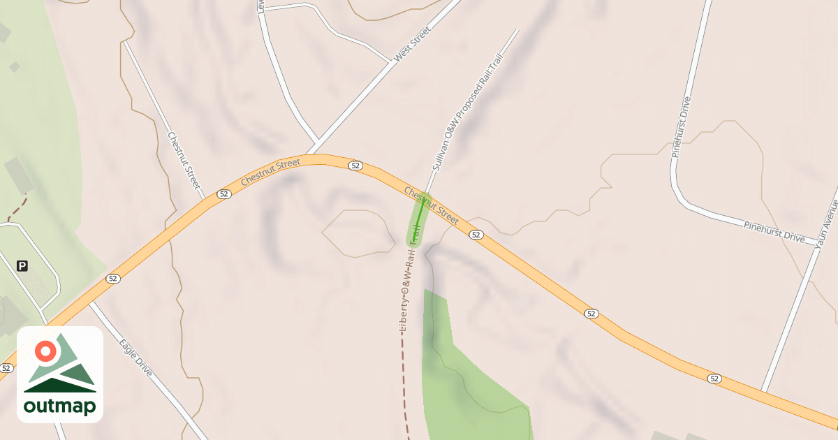 Map of Liberty O&W Rail Trail
