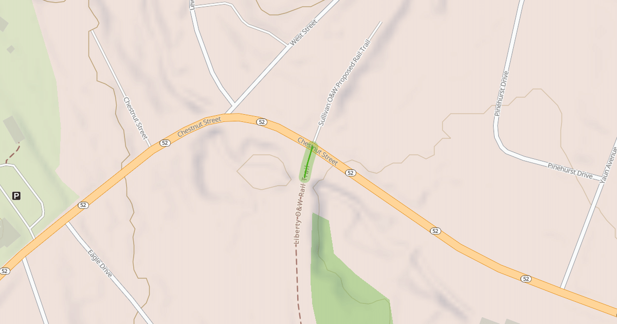Map preview of Liberty O&W Rail Trail