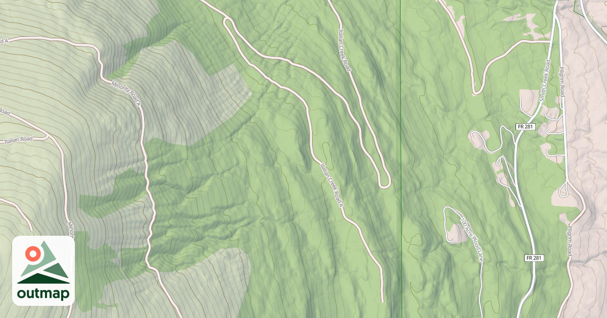 Map of ITALIAN CREEK A