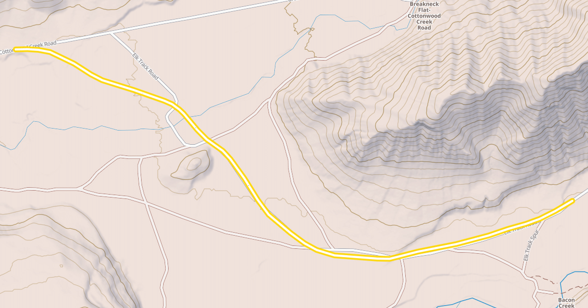Map preview of Fish Creek Road Snowmobile Trail