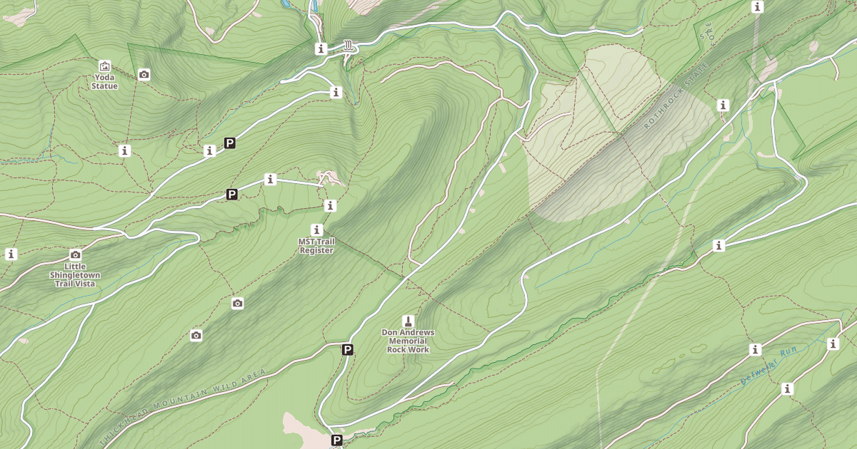 Map preview of Rothrock State Forest Seven Mountains Snowmobile Trails