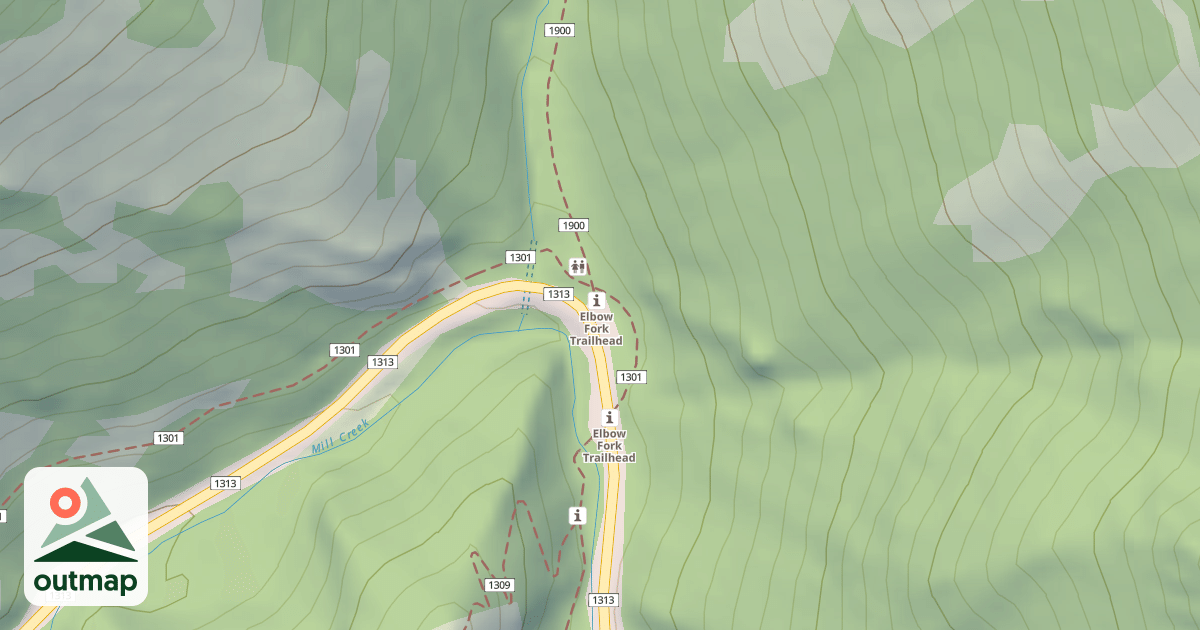 Map of ELBOW FORK