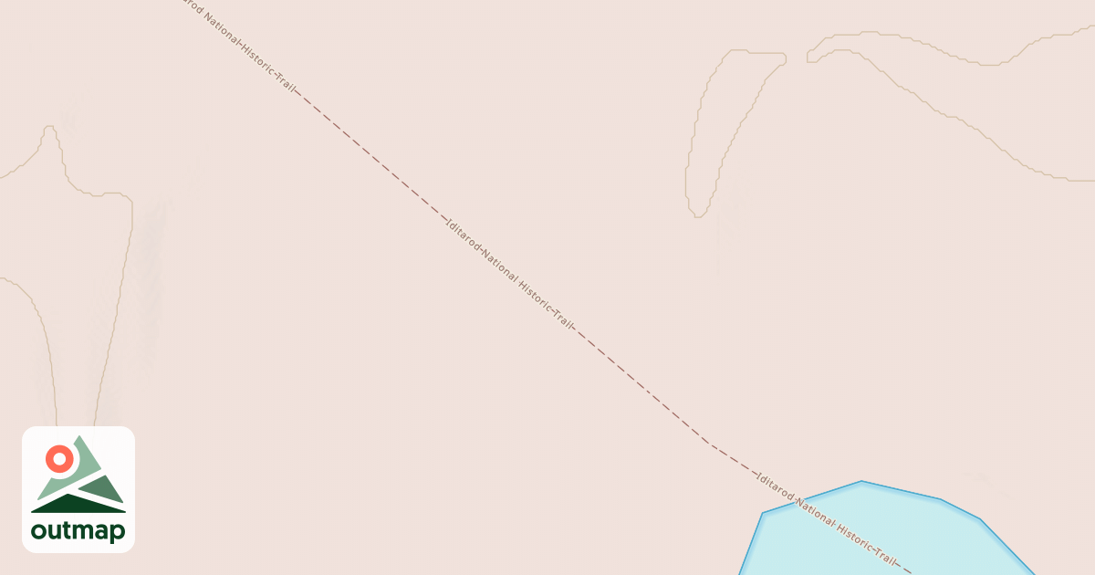 Map of Willow to Nome Winter Trail