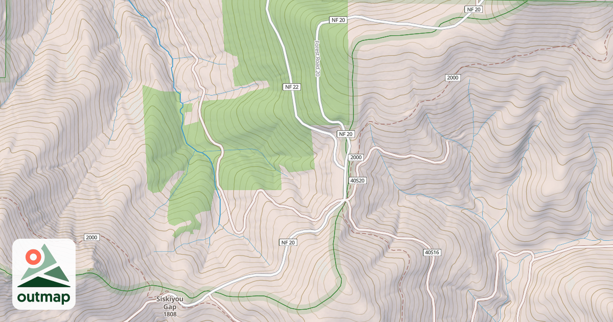 Map of SISKIYOU DIVIDE