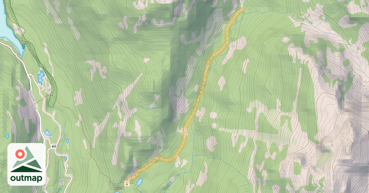 Map of Beverley Creek winter trail