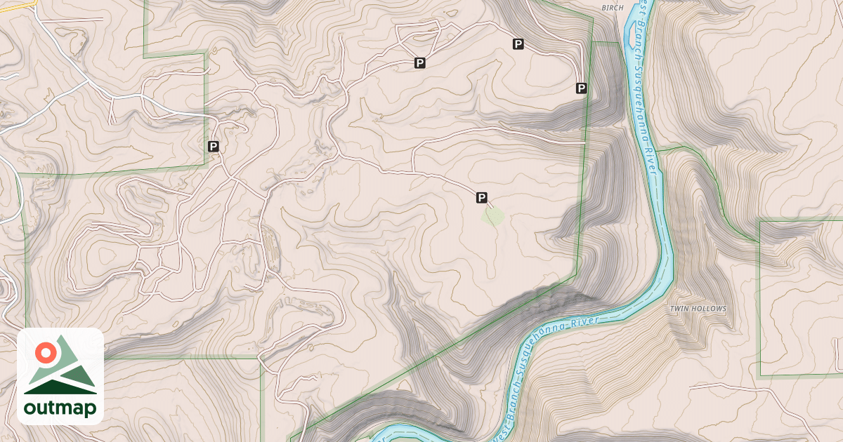 Map of Snowmobile Route (Elk Pen Rd)