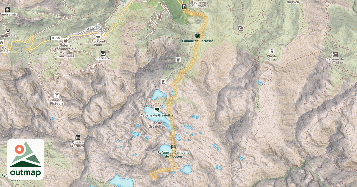Map of Tuhou de Cloutou — Artigues