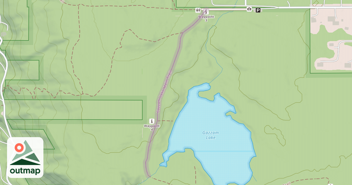 Map of Gazzam Lake Main Trail