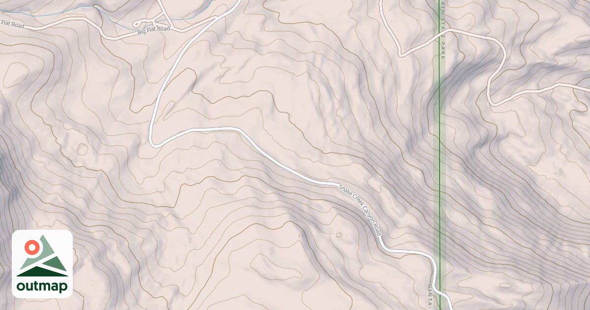 Map of Af Canyon - Snake Creek Winter