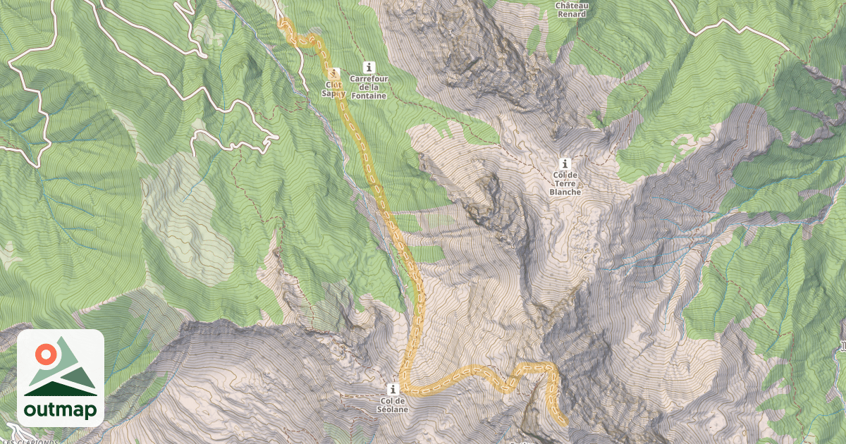 Map of Petite Séolane — Les Besses