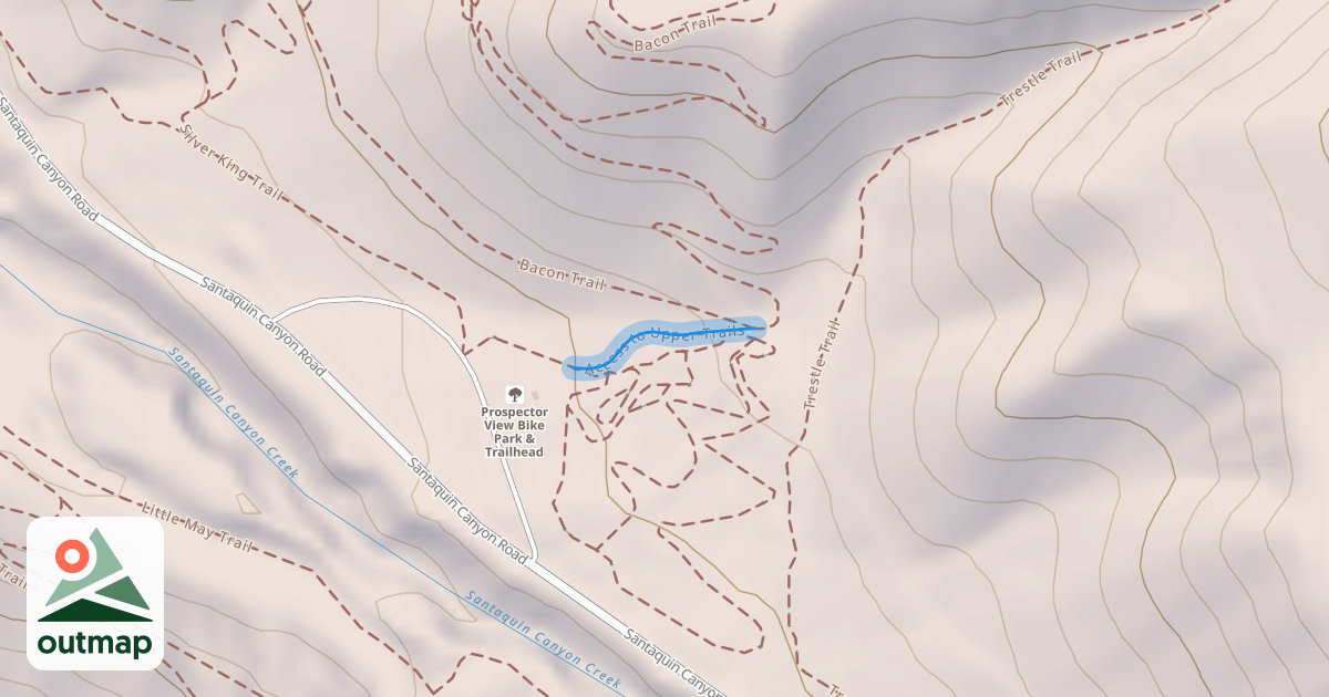 Map of Access to Upper Trails