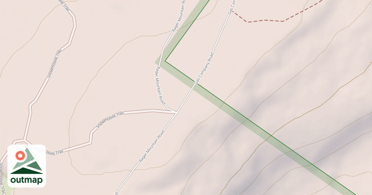 Map of Rager Mountain Division Snowmobile Trails