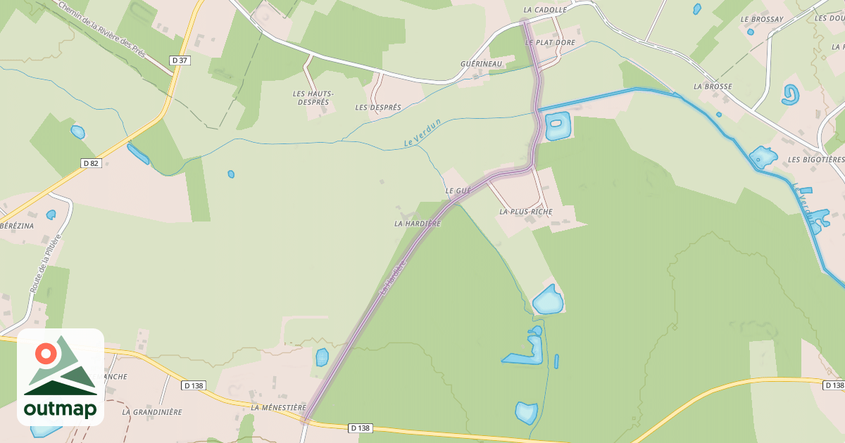 Map of La Hardière