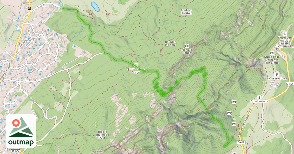 Map of Grande Gorge