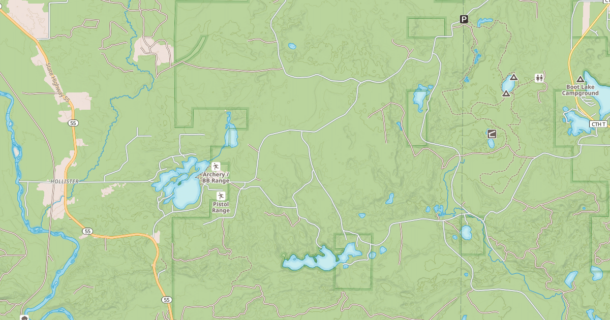 Map preview of SNOWMOBILE TRAIL LKLN LANGLADE
