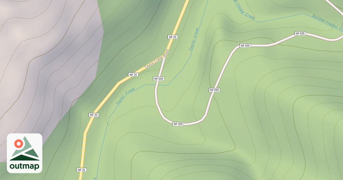 Map of BURNED TIMBER