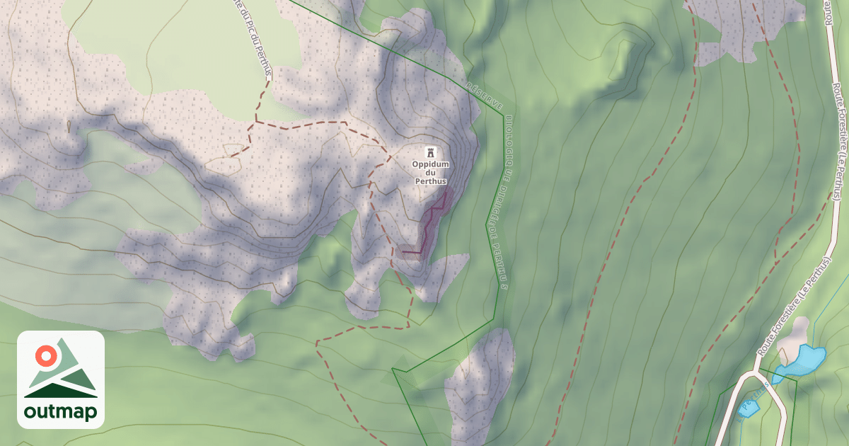 Map of Climbing Crag