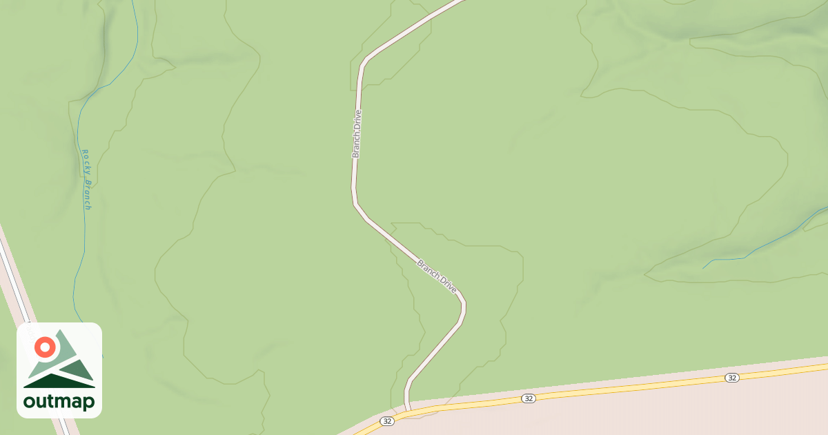 Map of ROCKY BRANCH