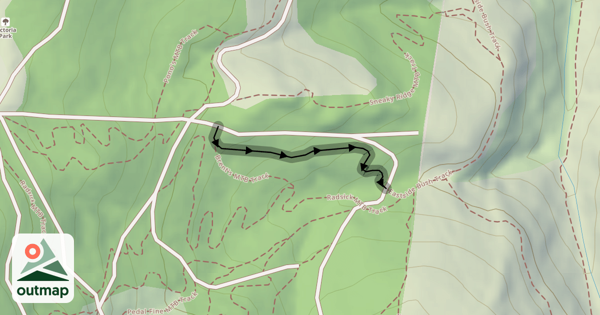 Map of Brent's MTB Track