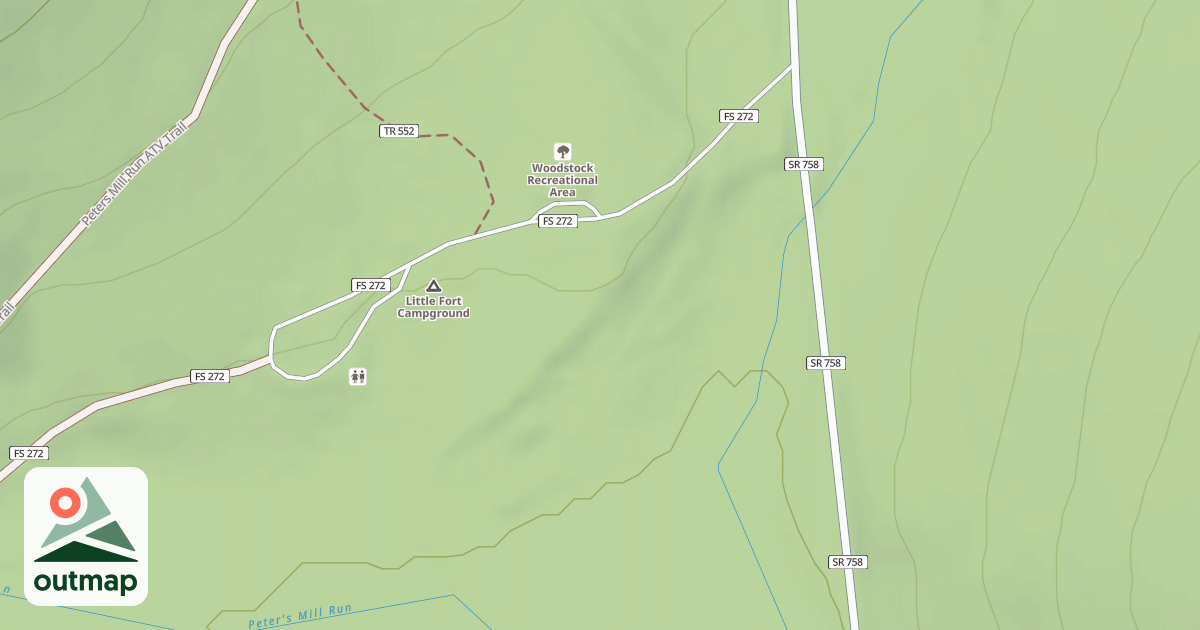 Map of LITTLE FORT CAMPGROUND