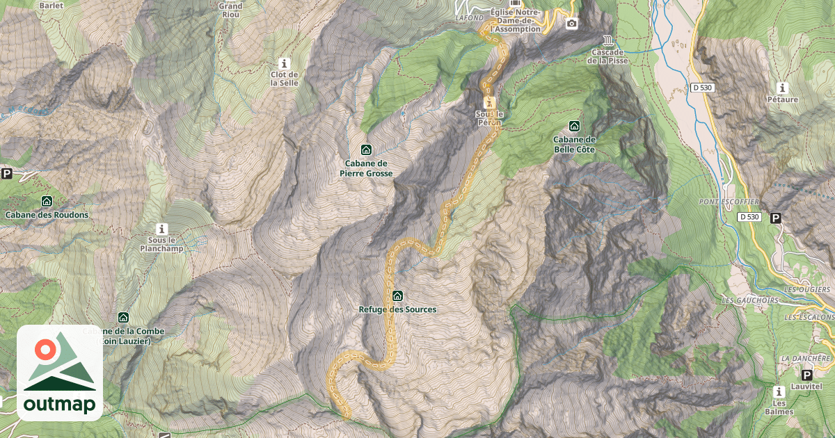 Map of Col du Rochail — Villard-Notre-Dame