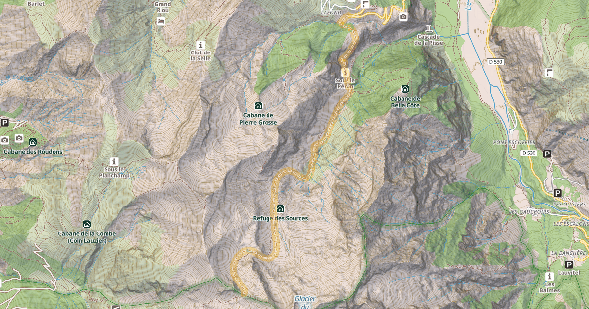Map preview of Col du Rochail — Villard-Notre-Dame