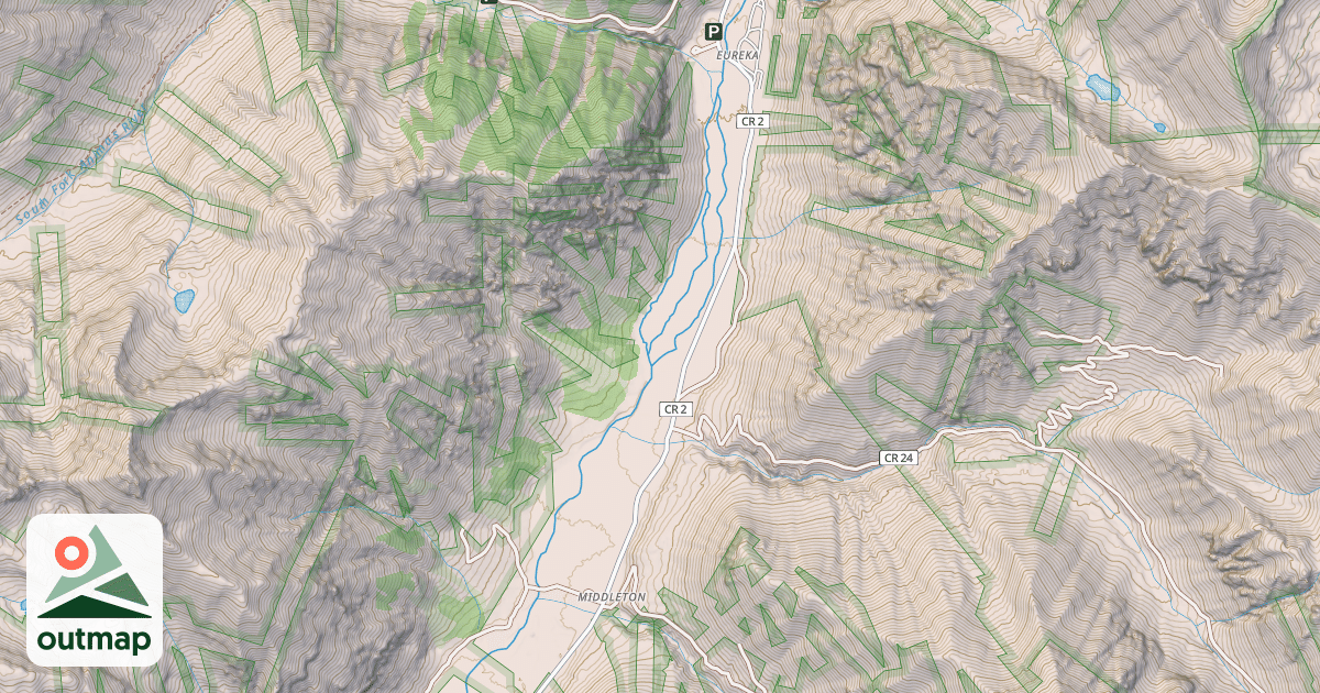 Map of County Road 2