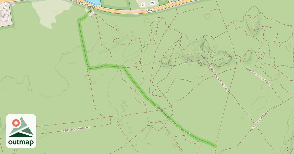 Map of Rocky Point Mountain Bike Trail