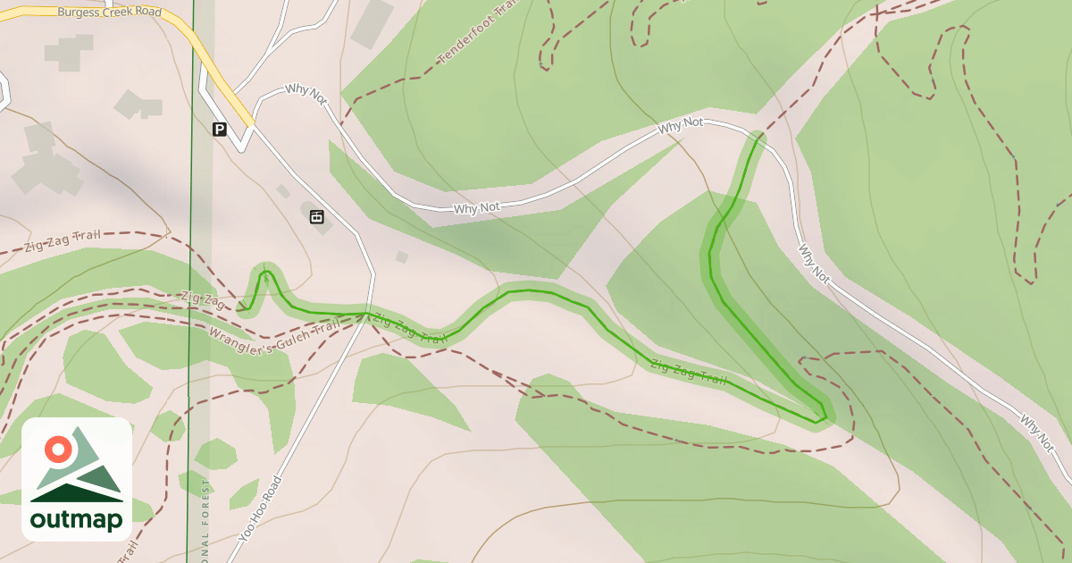Map of Zig Zag Trail