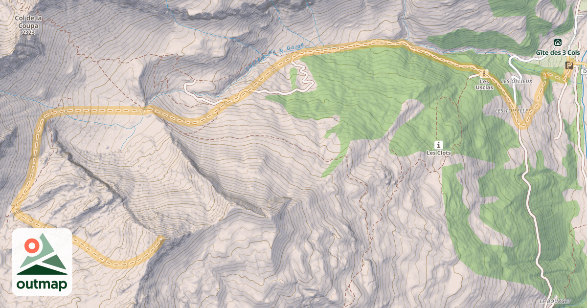 Map of Le Pénas — Champ Perchier