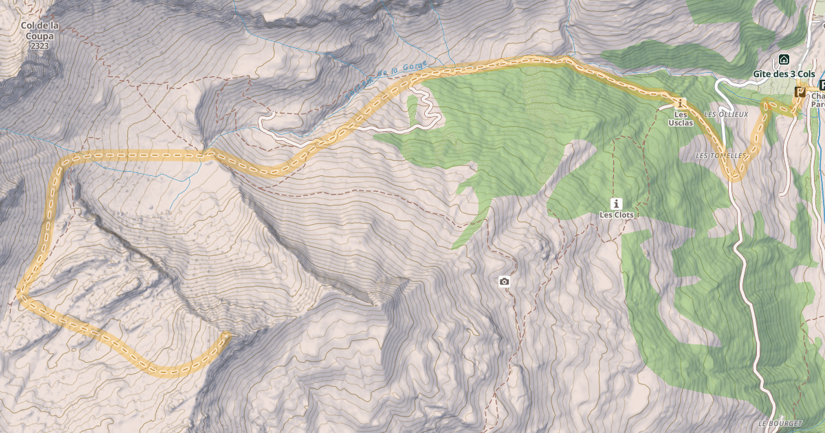 Map preview of Le Pénas — Champ Perchier
