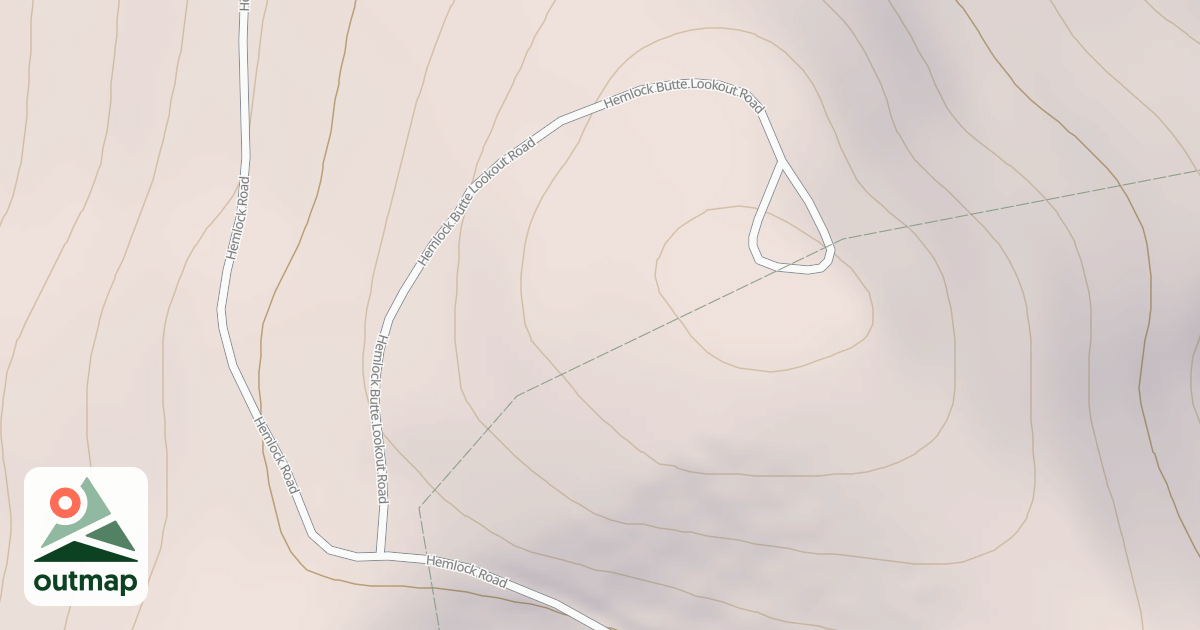 Map of HEMLOCK BUTTE LOOKOUT