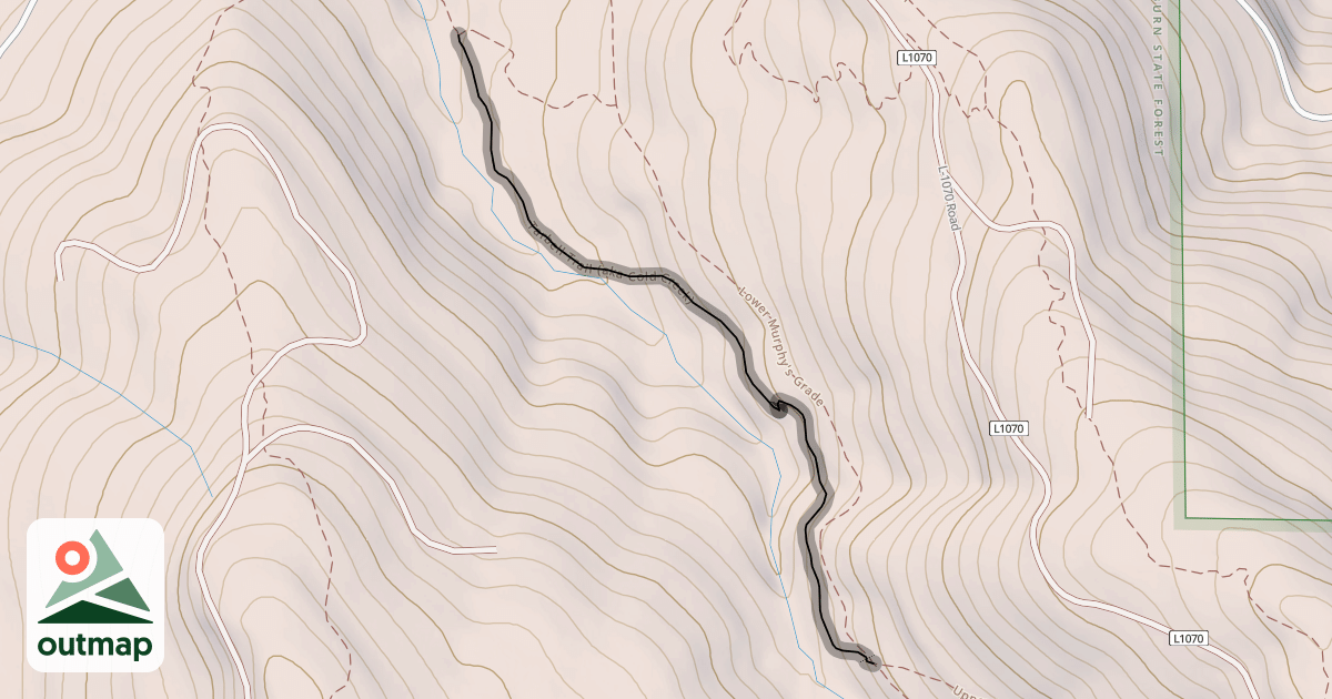 Map of Tarbell Trail (aka Cold Creek)