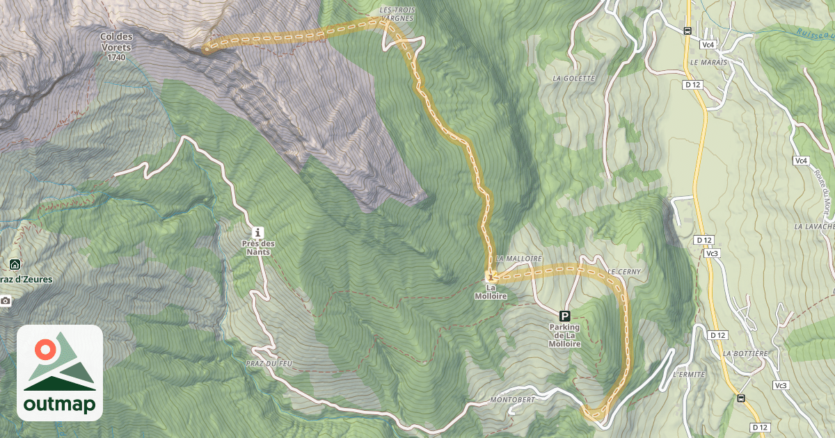 Map of L'Aiguille — Montaubert