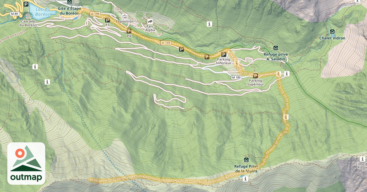 Map of Cime de Piagu — Le Boréon