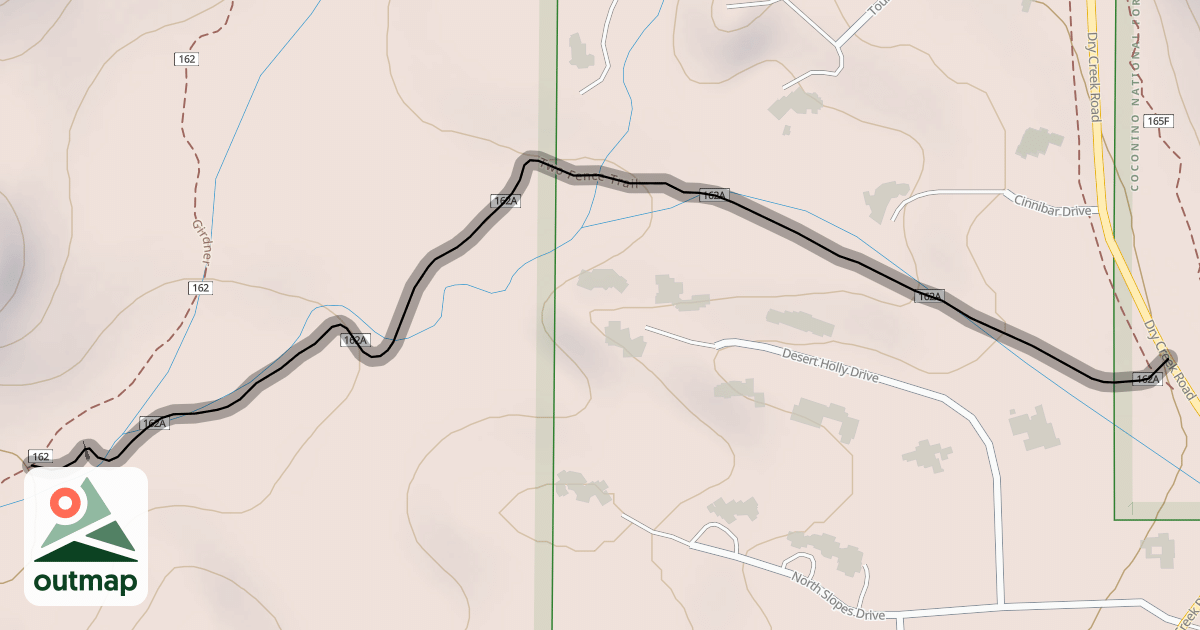 Map of Two Fence Trail
